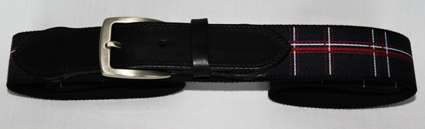 Tartan combination web leather belt by devanet